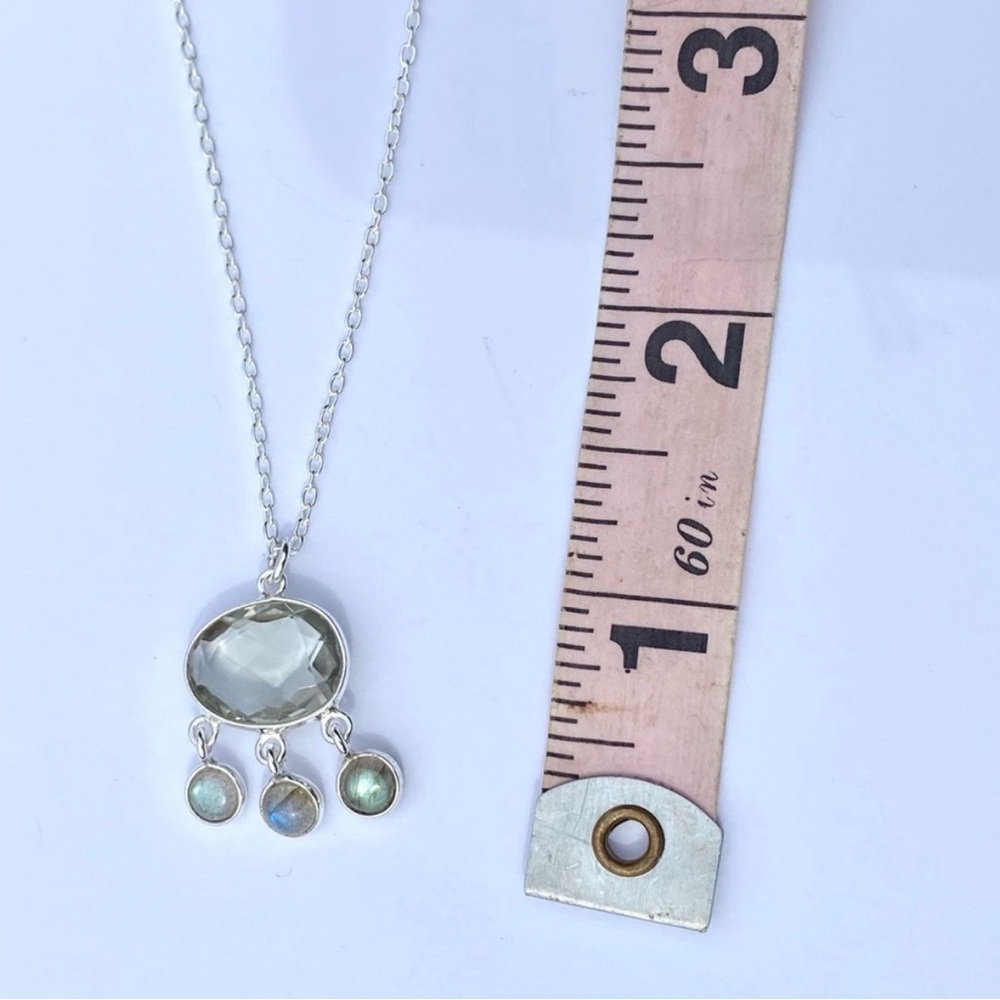 Green Amethyst & Labradorite Necklace - Picture 13 of 14